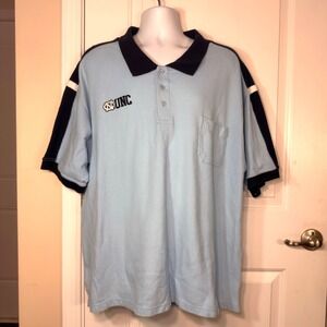 TSI Sportswear UNC Tar Heels Polo Shirt Blue Colorblock Vintage Style Size 2XL